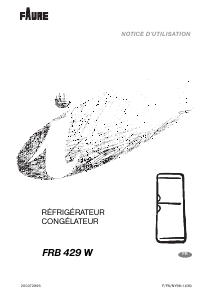 Mode d’emploi Faure FRB429W Réfrigérateur combiné