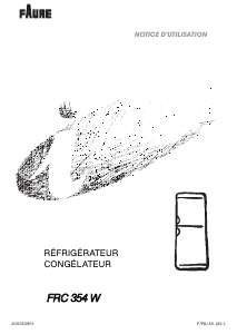 Mode d’emploi Faure FRC354W Réfrigérateur combiné