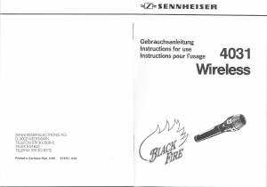 Bedienungsanleitung Sennheiser 4031 Wireless Mikrofon