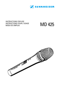 Manual de uso Sennheiser MD 425 Micrófono