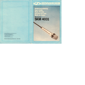 Manual de uso Sennheiser SKM 4031 Micrófono