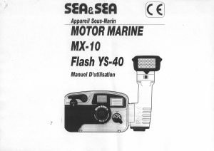 Mode d’emploi Sea&Sea Motor Marine MX-10 Camera