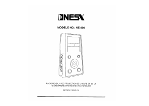 Mode d’emploi NESX NE880 Lecteur Mp3