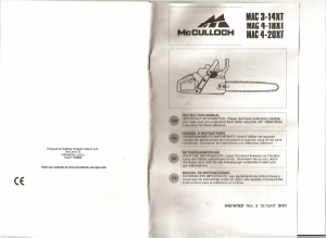Mode d’emploi McCulloch MAC 4-20XT Tronçonneuse
