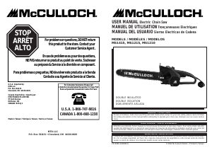 Manual McCulloch MS1415 Chainsaw