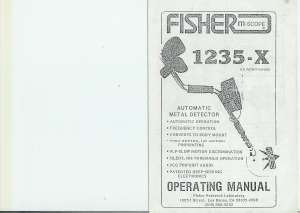 Mode d’emploi Fisher 1235-X Détecteur de métaux