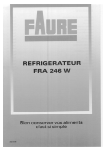 Mode d’emploi Faure FRA246W Réfrigérateur