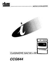 Mode d’emploi Faure CCG644C1 Cuisinière