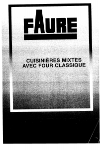 Mode d’emploi Faure CCT650C1 Cuisinière