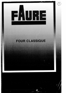 Mode d’emploi Faure CFC544M2 Four