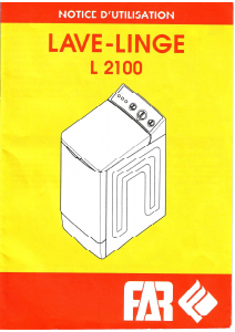 Mode d’emploi FAR L2100 Lave-linge