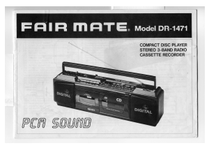 Manual Fair Mate DR-1471 Stereo-set