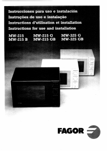 Mode d’emploi Fagor MW-215 B Micro-onde