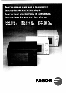 Manual Fagor MW-325 G Microwave