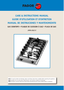 Mode d’emploi Fagor 2MFA-2GLS X Table de cuisson