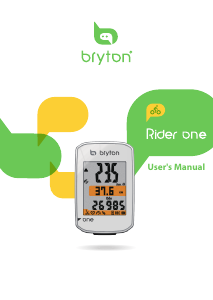 Manual Bryton Rider One Cycling Computer