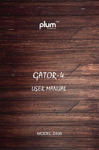 Manual Plum Z406 Gator 4 Mobile Phone