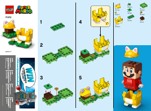 Rokasgrāmata Lego set 71372 Super Mario Kaķa Mario spēju komplekts