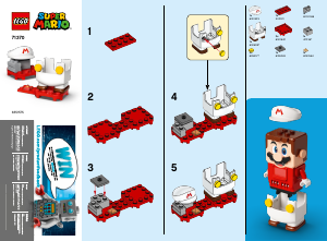 Vadovas Lego set 71370 Super Mario Ugninio Mario galios paketas