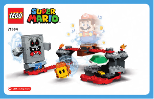 Käyttöohje Lego set 71364 Super Mario Whompin laavahaaste -laajennussarja