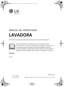 Manual de uso LG F4DN4009SOW Lavasecadora