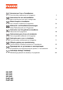 Manual de uso Franke SM 52 M XS-1 Horno