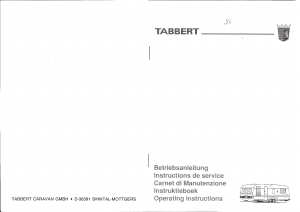 Bedienungsanleitung Tabbert Comtesse 560 (1994) Caravan