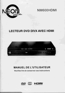 Mode d’emploi Neom NM600HDMI Lecteur DVD