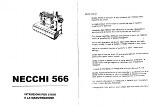 Manuale Necchi 566 Macchina per cucire