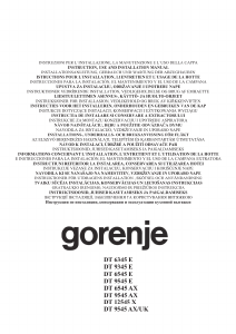 Посібник Gorenje DT6345E Витяжка