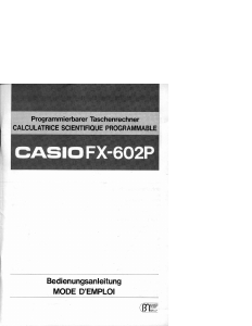 Bedienungsanleitung Casio FX-602P Rechner