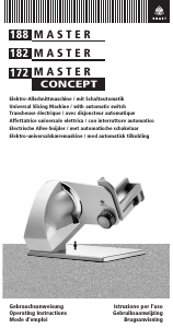 Manual Graef 172 Master Concept Slicing Machine