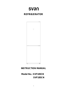 Manual de uso Svan SVF185CN Frigorífico combinado