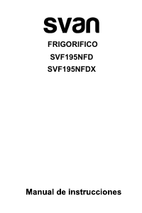 Manual de uso Svan SVF195NFDX Frigorífico combinado