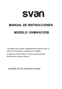 Manual de uso Svan SVMW821EIB Microondas