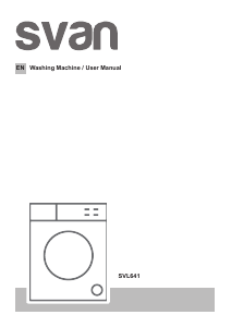 Manual Svan SVL641 Washing Machine