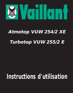 Mode d’emploi Vaillant turboTOP VUW 255/2 E Chaudière à gaz
