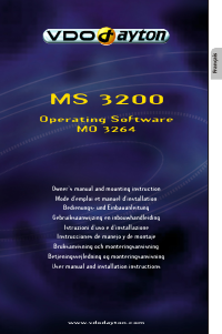 Mode d’emploi VDO Dayton MS 3200 Système de navigation