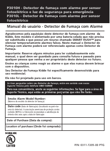 Manual Kidde P3010H Detector de fumo