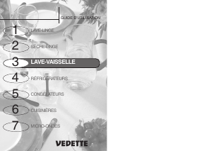 Mode d’emploi Vedette VLA830 Lave-vaisselle