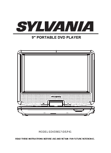 Mode d’emploi Sylvania SDVD9017-DISP41 Lecteur DVD