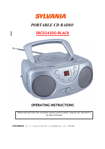 Manual Sylvania SRCD243DG Stereo-set