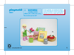 Manuale Playmobil set 9861 City Life Primavera