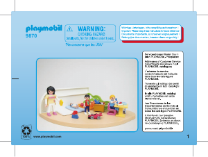 Manual Playmobil set 9870 City Life Canto de dormir/brincar