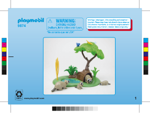 Manual de uso Playmobil set 9874 Accessories Mapaches