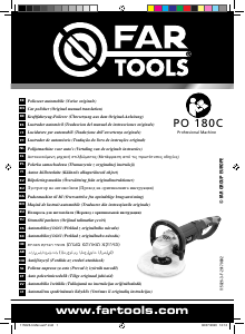 Manuál Far Tools PO 180C Úhlová bruska