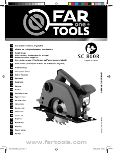 Kullanım kılavuzu Far Tools SC 800B Yuvarlak testere