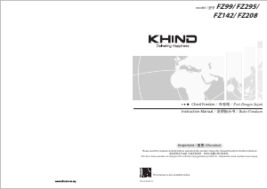 Manual Khind FZ142 Freezer