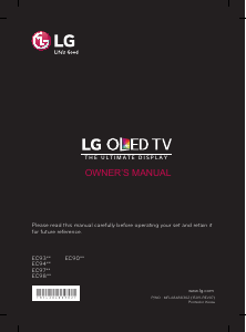 Manual LG 55EC935V OLED Television