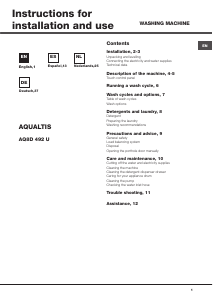 Manual de uso Hotpoint Aqualtis AQ8D 492 U Lavadora